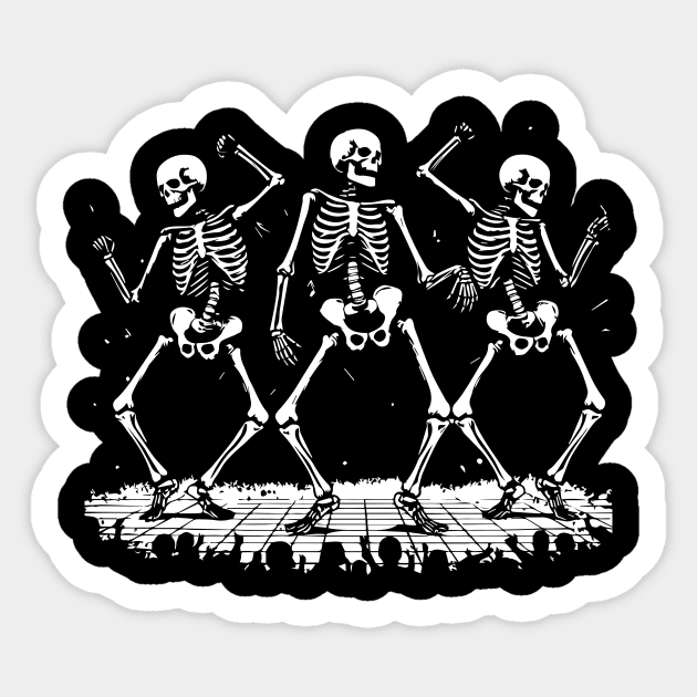 skeletons dancing Sticker by lkn